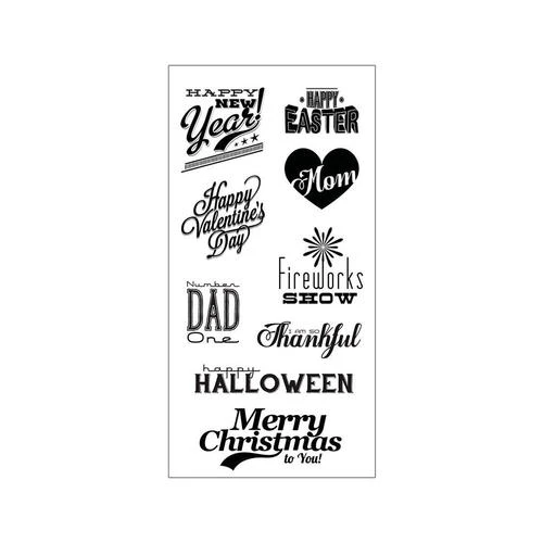 Teresa Collins Occasions Clear Stamps (4" x 8")