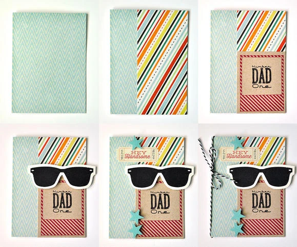 For all the cool dads out there, here's a hip-looking card to help make their Father's Day a bit brighter. 