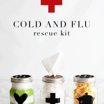 As much as we hate to admit it, cold and flu season is on its way. There is nothing more miserable than one of those lousy winter colds. What’s almost just as bad is watching someone you care for dealing with a cold or, Heaven forbid, the flu! I’m always looking for ways to help cheer them up and let them know that we love them and hope for their better health. That’s when I came up with this idea for a Cold and Flu Rescue Kit to share with those loved ones that are suffering. • WhipperBerry